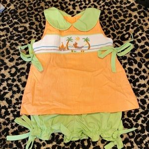 Precious Beach Scene Smocked Set